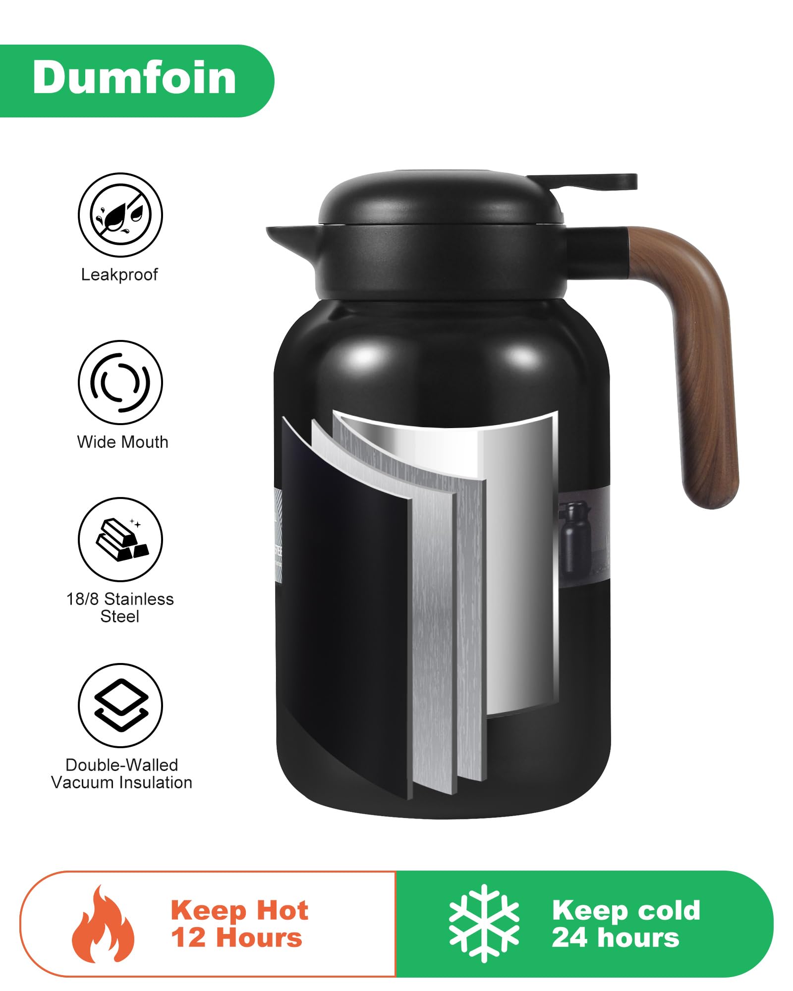 Dumfoin facilita vertido con una mano para bebidas calientes