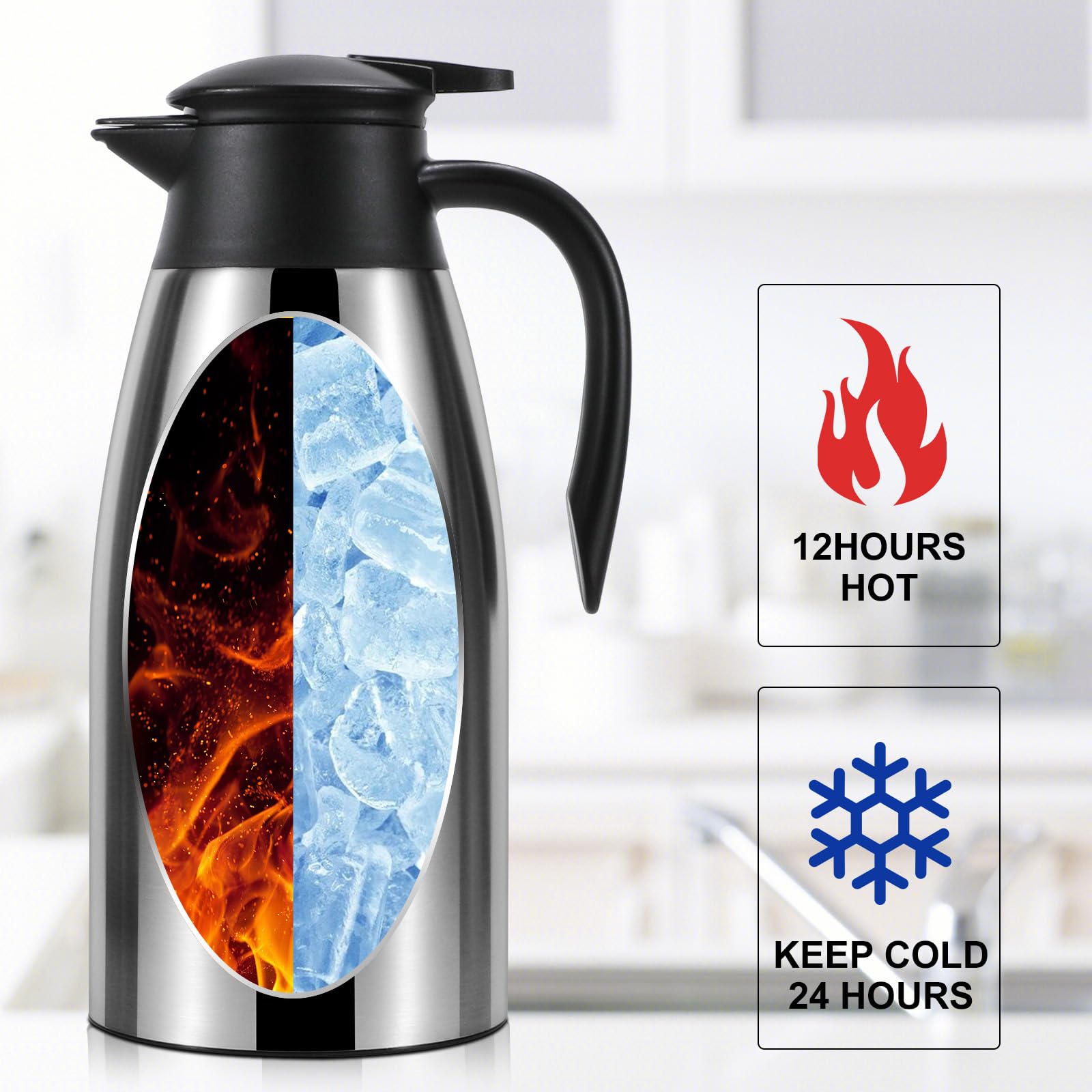 Aislamiento Dumfoin 70oz mantiene caliente 12 horas y frío 24 horas