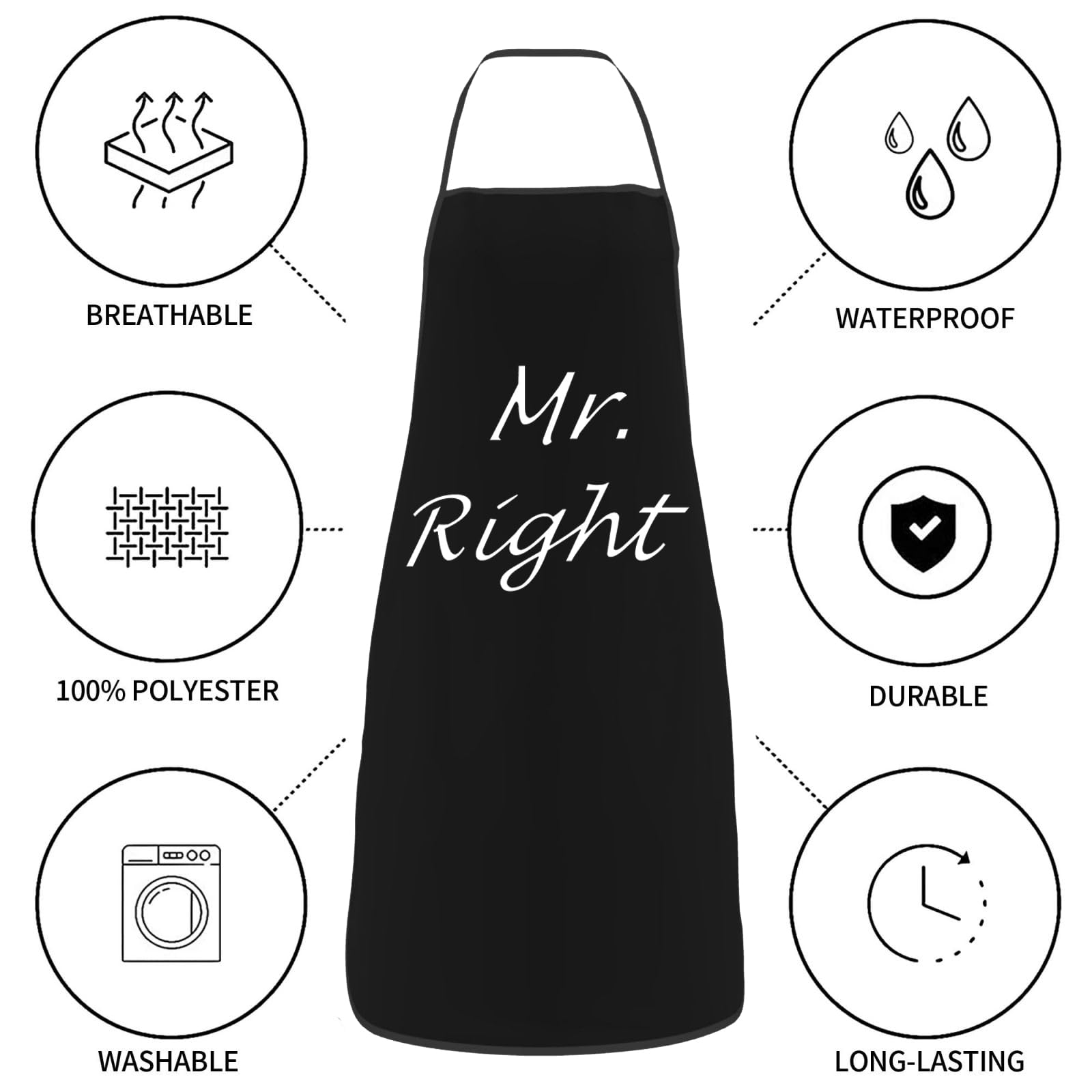 Delantal para dos cocineros de Dumoldpa, ideal para cocinar en pareja.