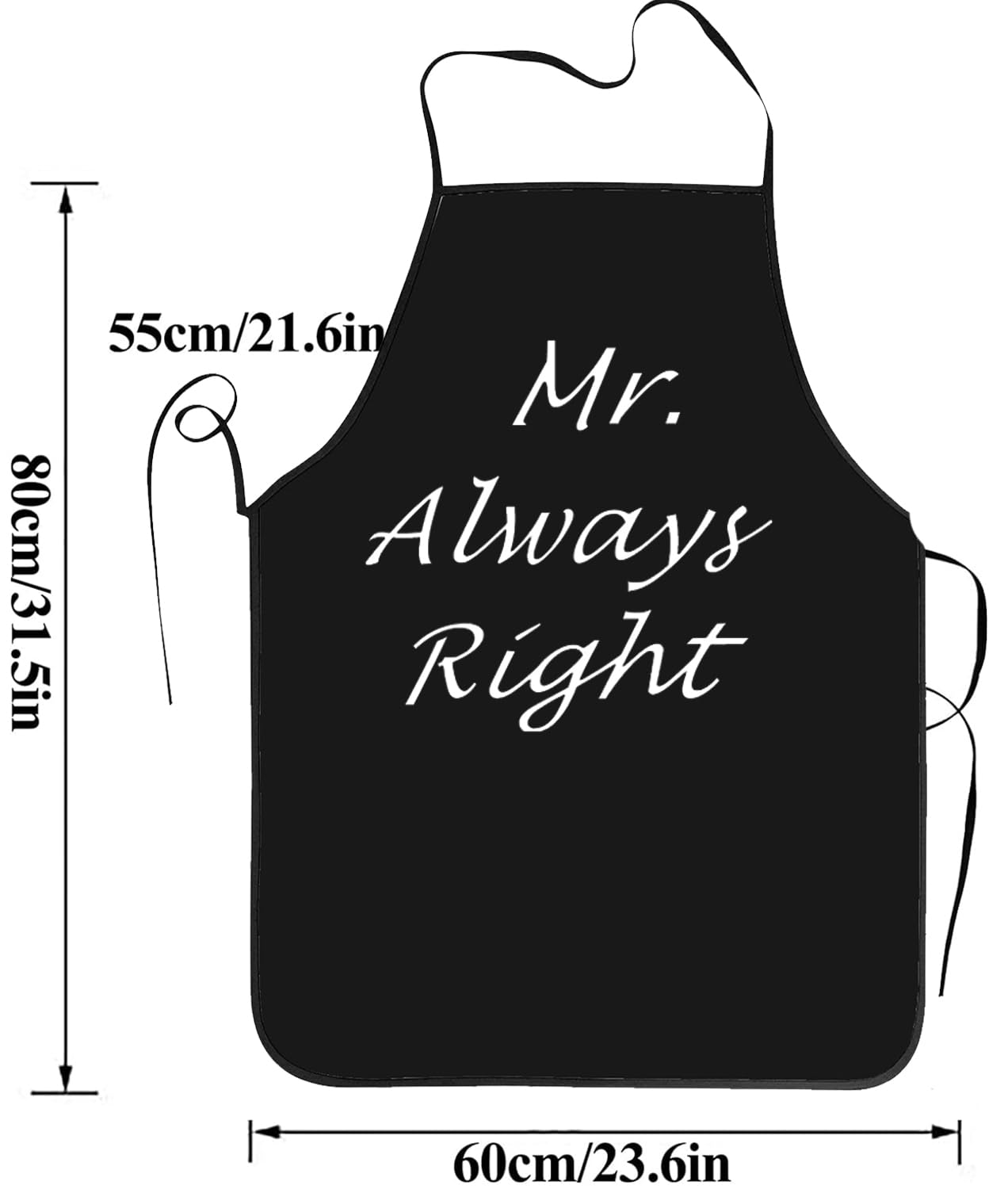 Delantal Mr Always Right de Dumoldpa, diseño a juego para parejas.