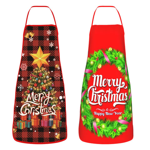 Delantal Dumoldpa Navidad para pareja cocinando, protección contra salpicaduras mientras preparan la cena.