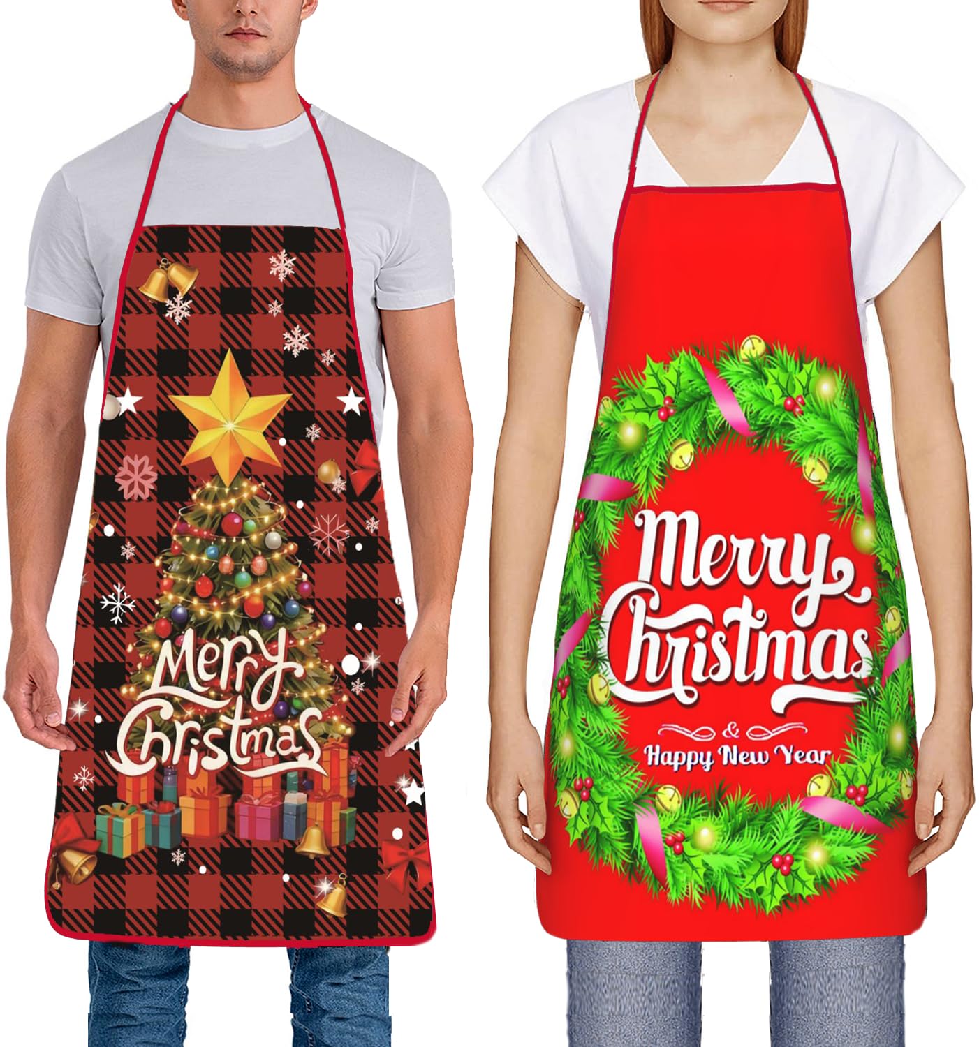 Delantal Dumoldpa Navidad, resistente a salpicaduras, ideal para cocinar sin preocupaciones.
