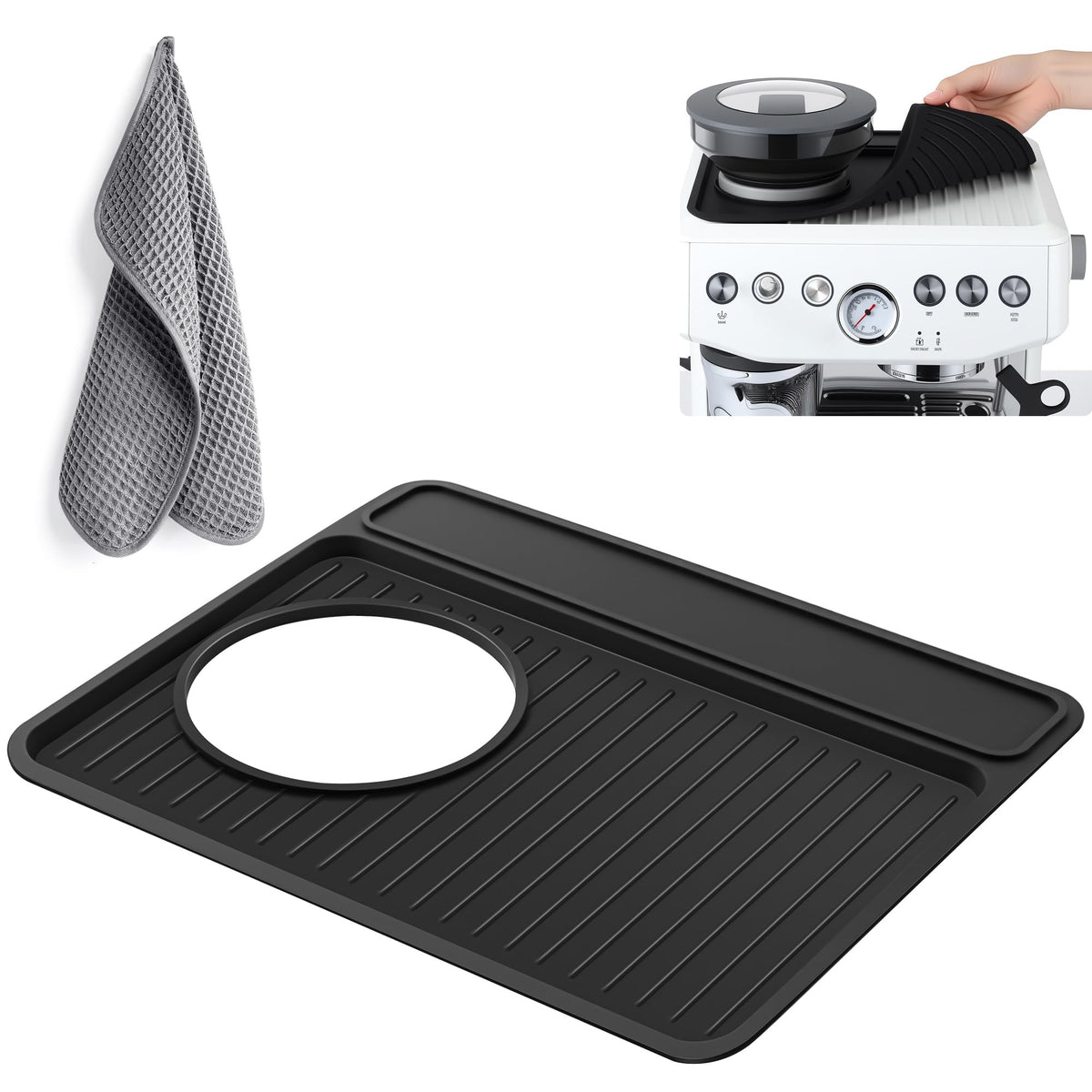 Dunkive tapete de compactación para espresso protege la superficie del Breville 870/880.