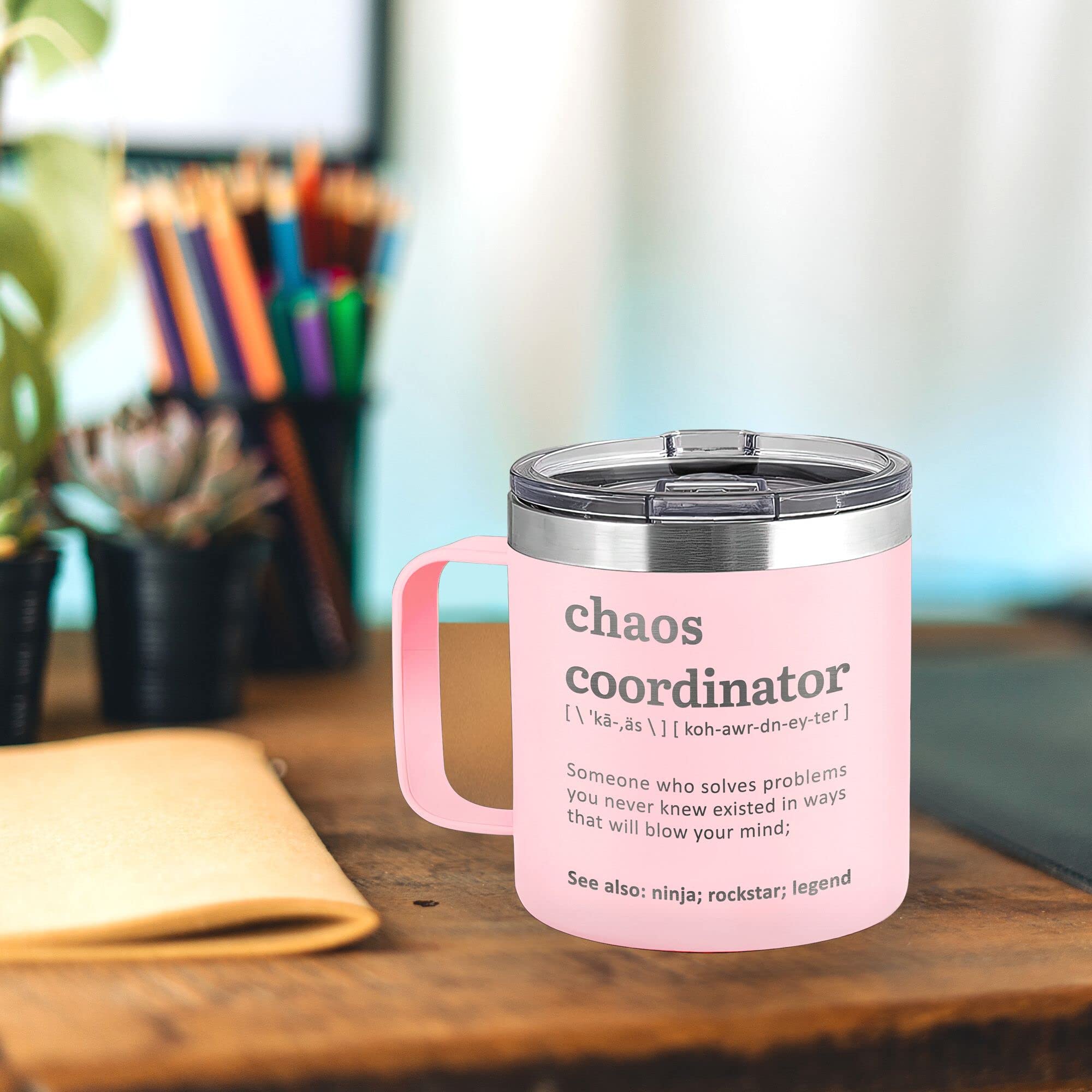 Regalo perfecto para mujeres profesionales de oficina, taza DUNKMATE con mango cómodo.
