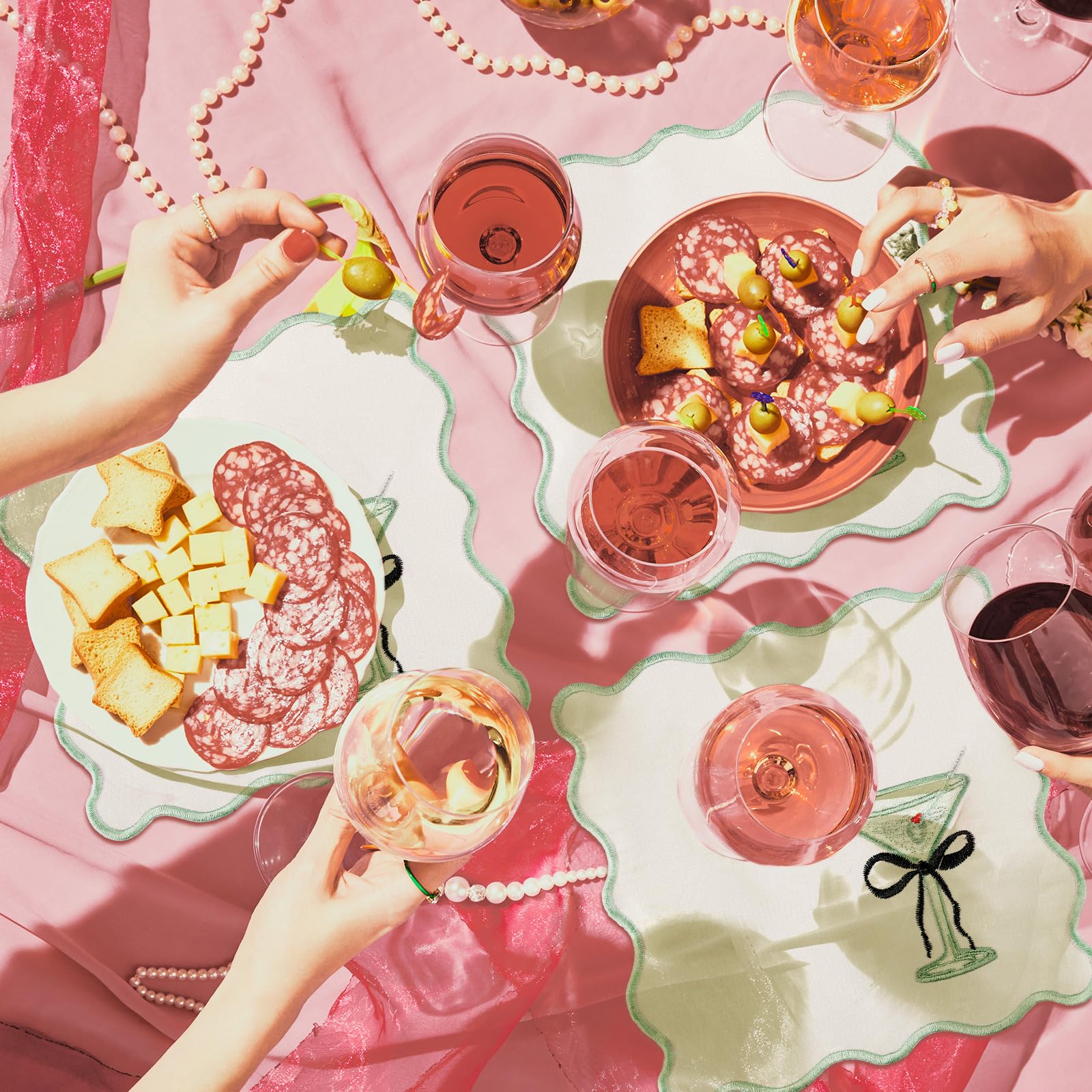 Dunzoom decoración de mesa martini para boda de verano, crea ambiente festivo sin esfuerzo.