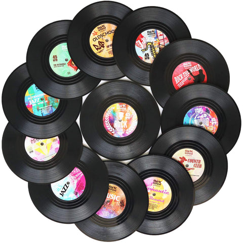 DuoMuo posavasos retro de vinilo: protege la mesa con estilo