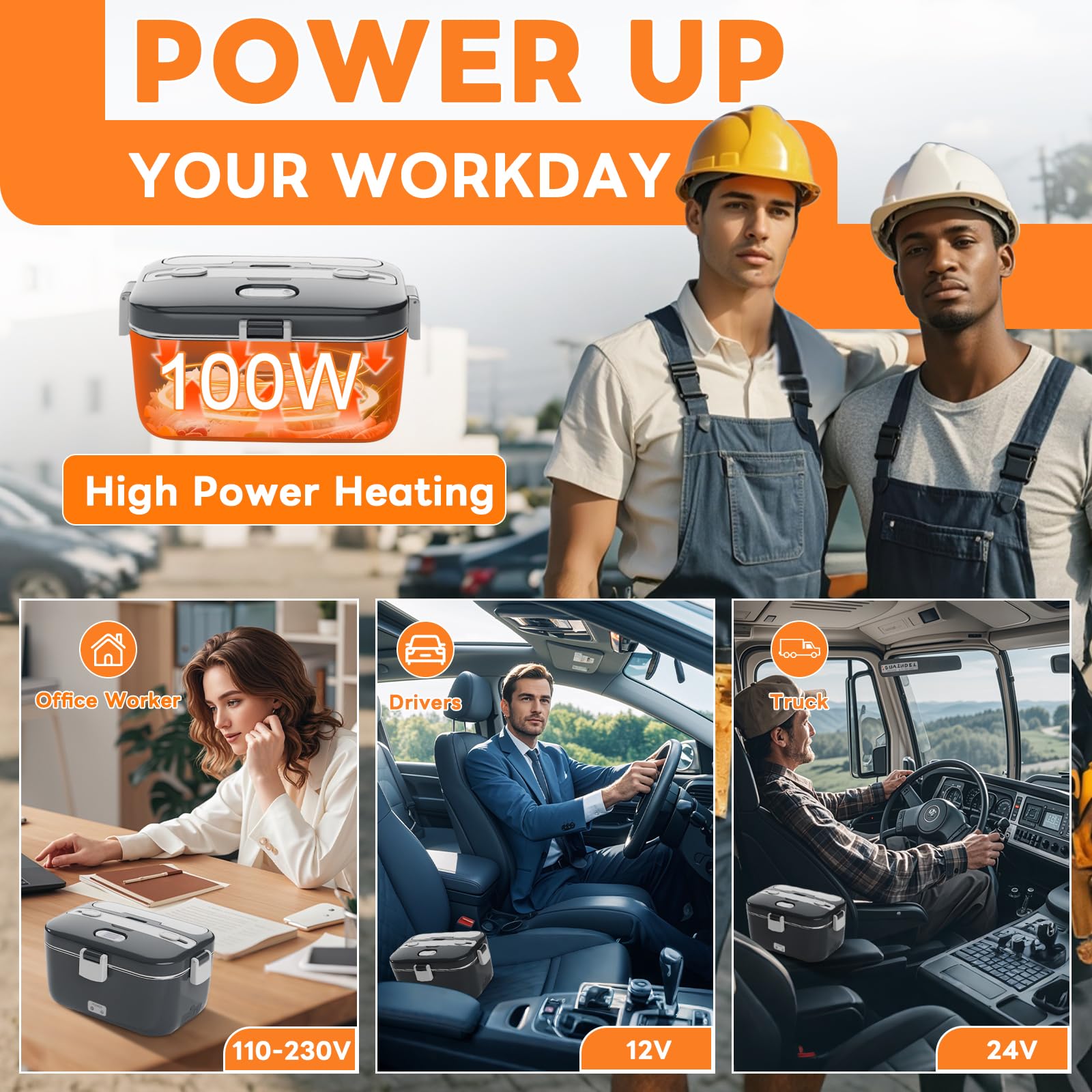 DUPASU lonchera eléctrica con capacidad 1.8L y recipiente inoxidable.