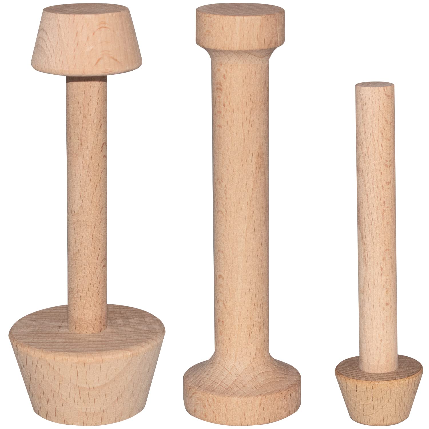 Dupiulk aplanador de masa para tartas, doble cara, tres tamaños, forma tartas consistentes