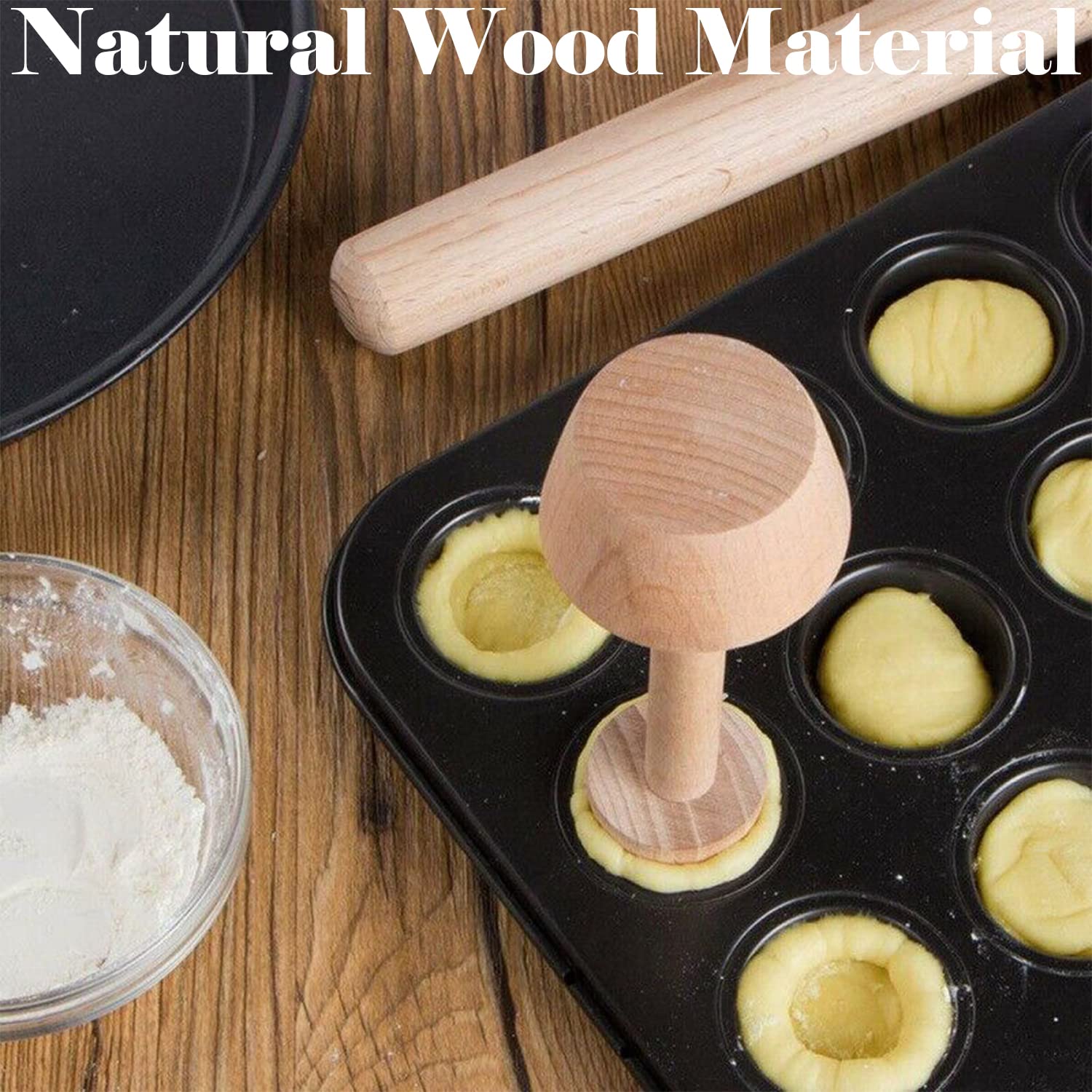 Dupiulk diseño de doble cara, aplanador de masa para repostería