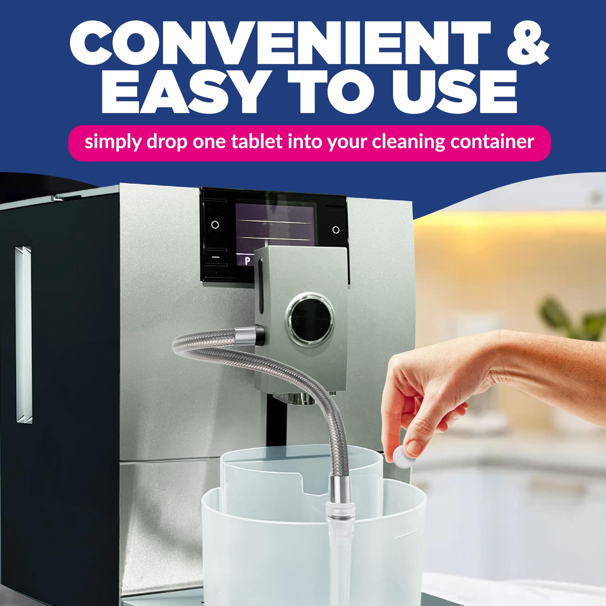 Durabasics limpiando el sistema de leche para espuma más estable.