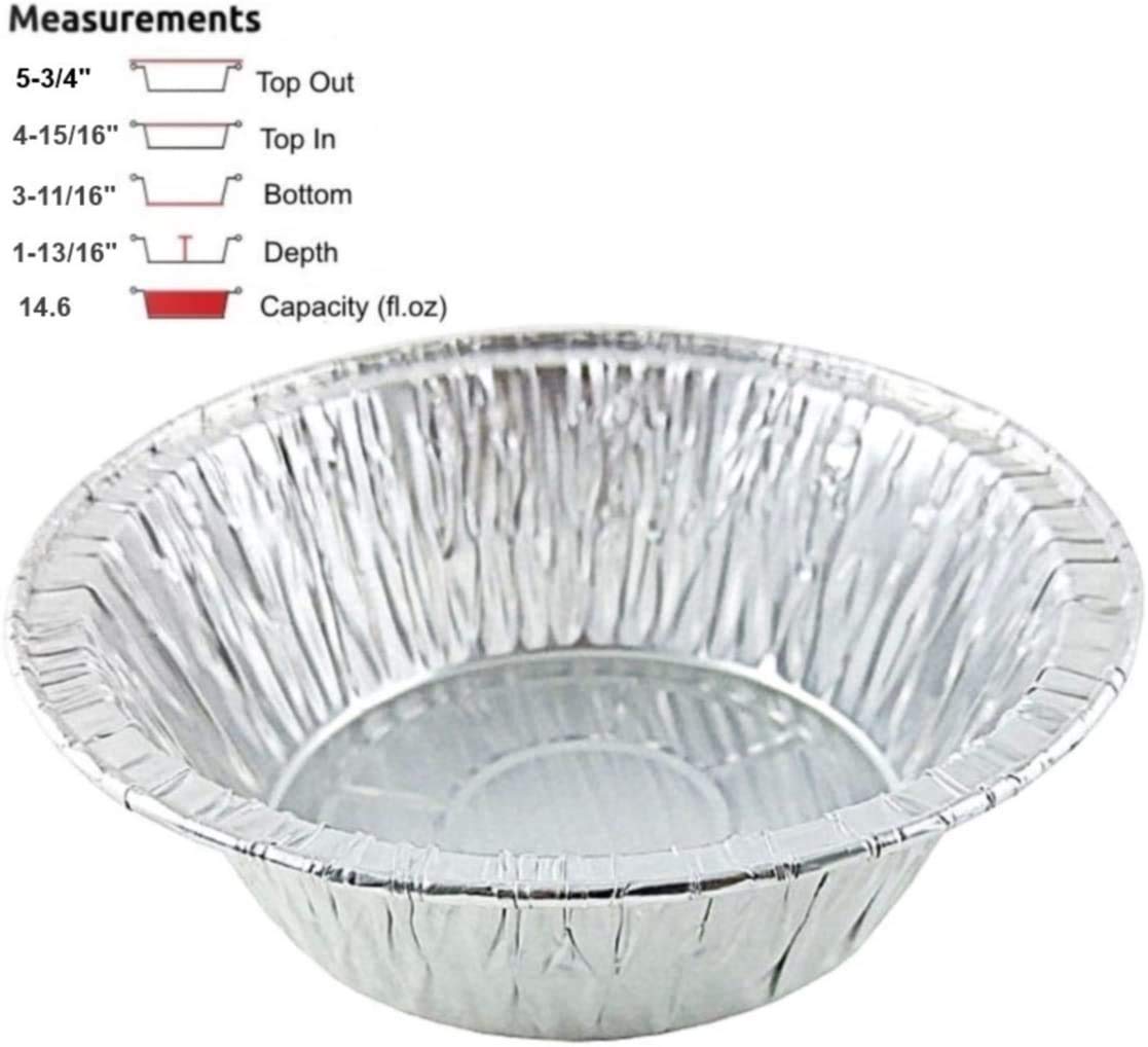 Bandeja de aluminio Durable Packaging con capacidad de 14.6 oz para porciones.