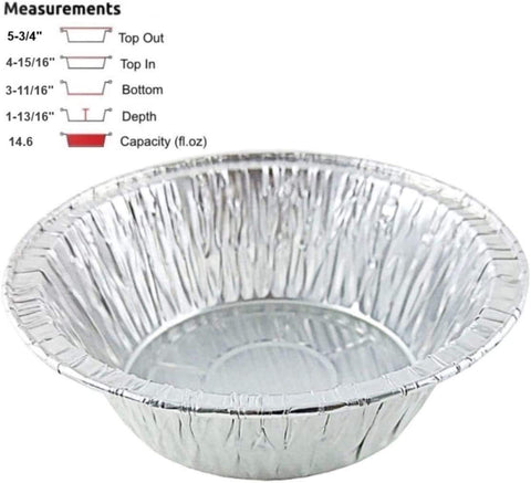 Bandeja de aluminio Durable Packaging con capacidad de 14.6 oz para porciones.