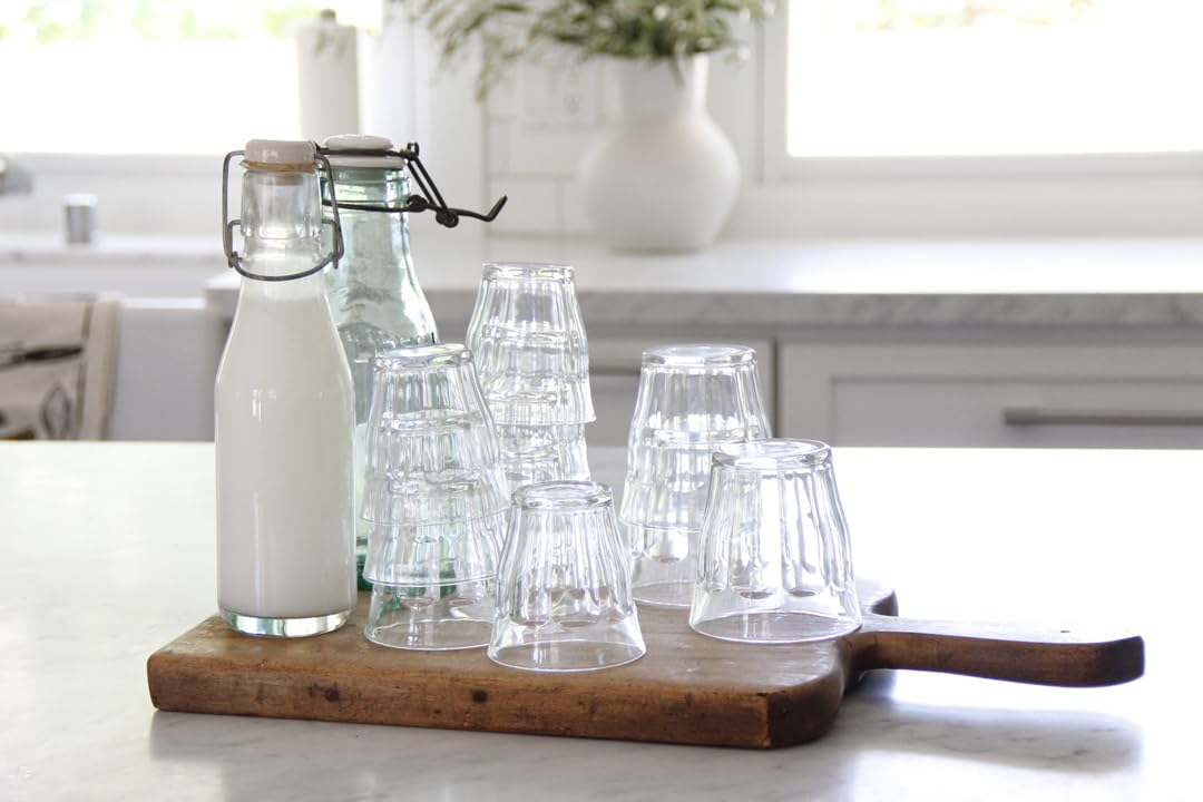 Vasos Picardie de Duralex, resistentes al choque térmico; aptos para bebidas frías o calientes.