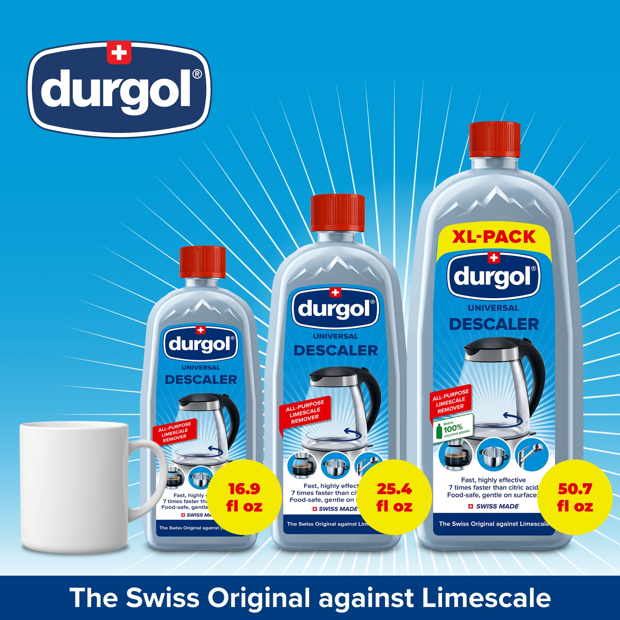 Durgol Universal desincrusta la ducha para un caudal suave.