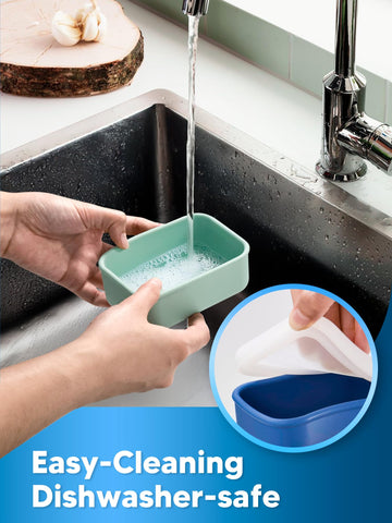 Duseu almacenamiento en cocina con moldes de silicona para organización eficiente.