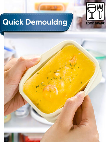 Duseu desmoldeado fácil con silicona flexible para porciones sin derrames.