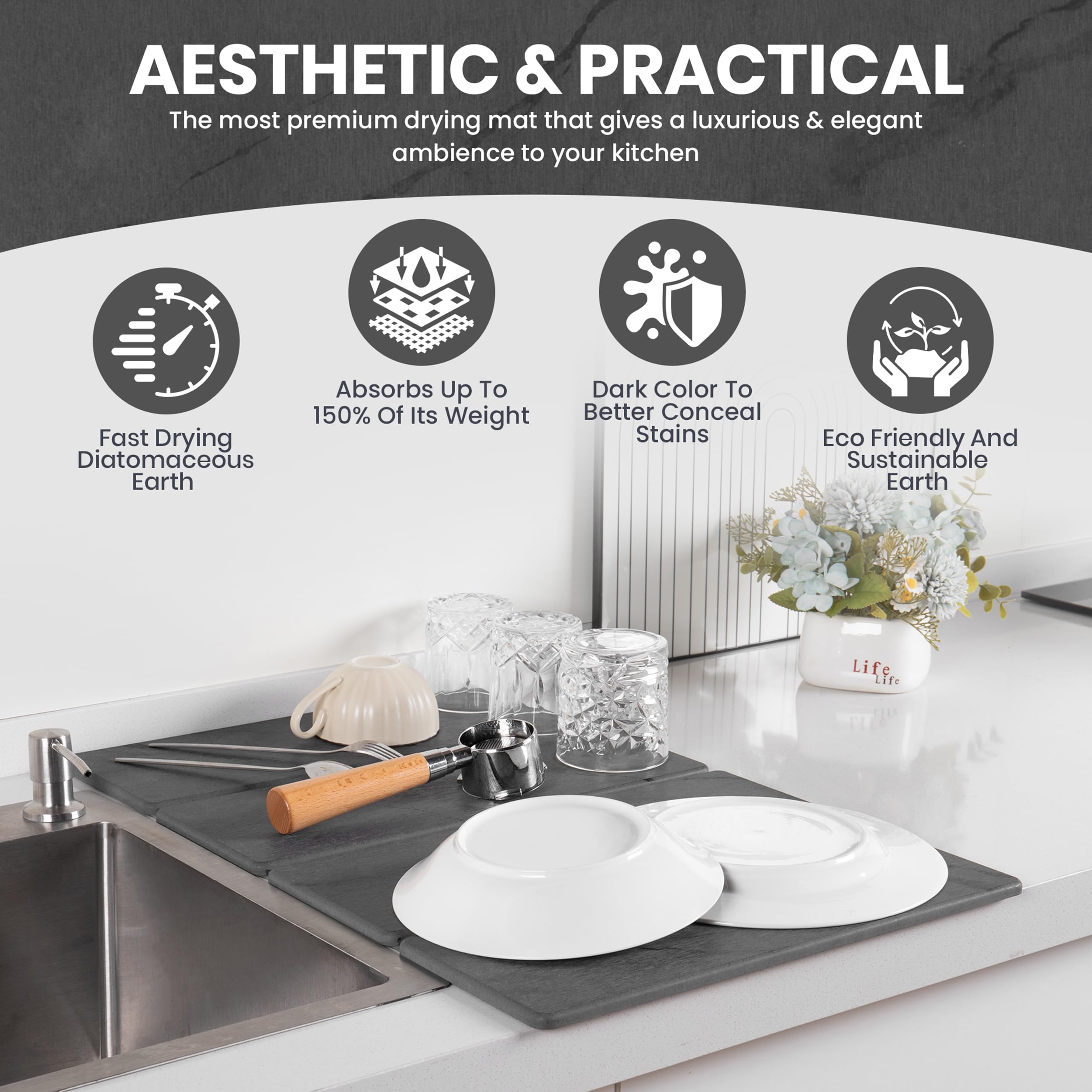 Uso multipropósito de Dusk & Decor para cocina y baño