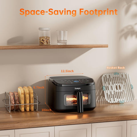 Diseño compacto de Dutepa Air Fryer para encimera y ahorro de espacio