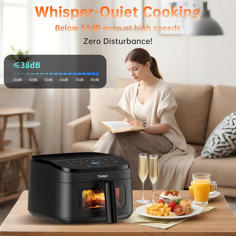 Motor silencioso de la Dutepa Air Fryer para cocción tranquila