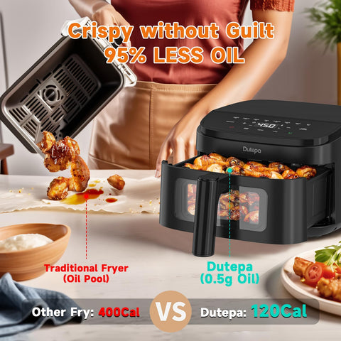 Ocho ajustes en la Dutepa Air Fryer para recetas rápidas
