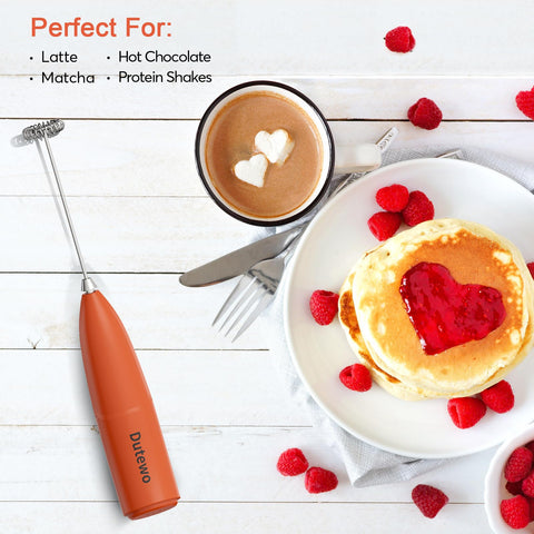 Dutewo batidor de leche compacto para capuchino y bebidas.