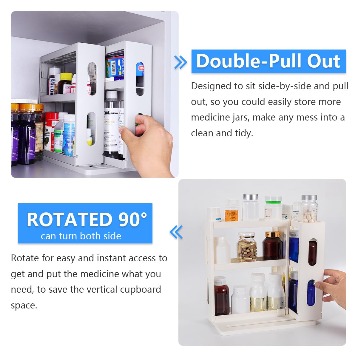 Dutiplus organiza dimensiones útiles para encimeras y baños pequeños.