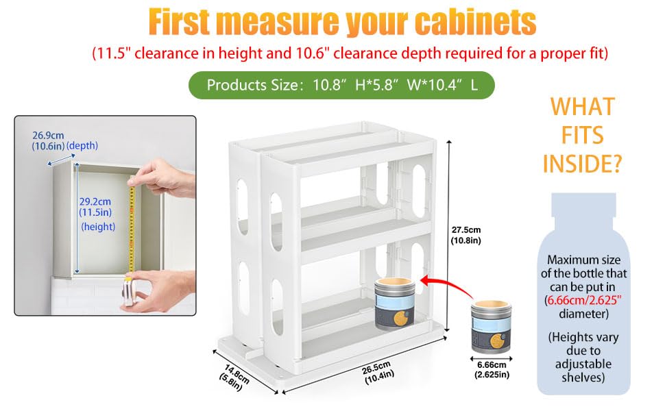 Dutiplus organizador con puerta y rotación de 270 grados para almacenar fácilmente.