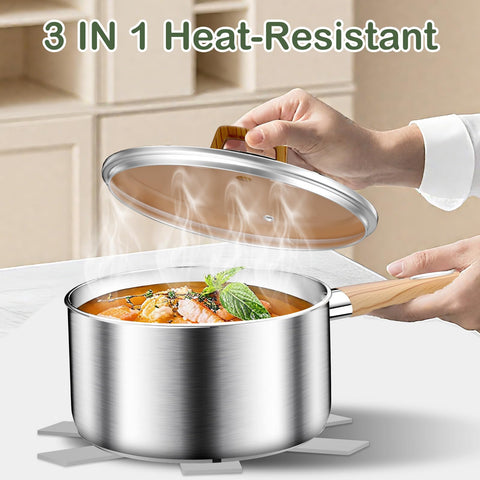 Sartén DUTZUN de 21 cm con tapa de vidrio ámbar para dorar y saltear.