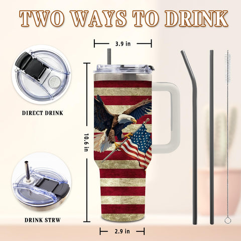 DUUV diseño patriótico para hombres 40oz, ideal para fiestas al aire libre