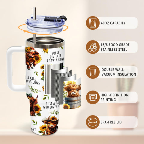 DUUV regalo ideal para mujeres amantes de vacas, vaso decorativo.