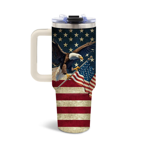 DUUV termo bandera estadounidense 40oz, diseño patriótico para viajes