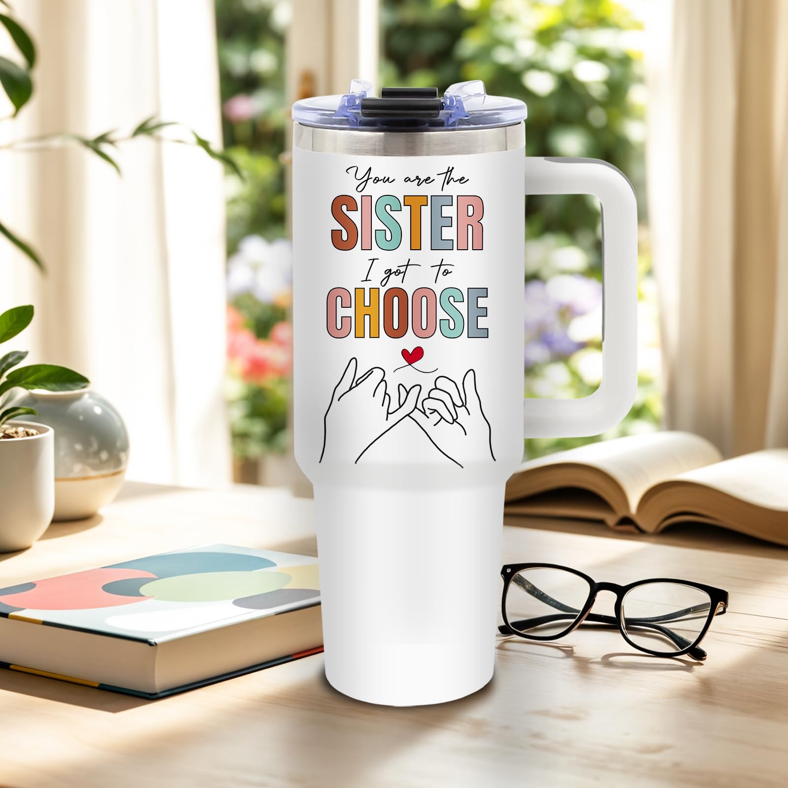 DUUV tumbler 40oz con asidero y paja, práctico para llevar al trabajo.