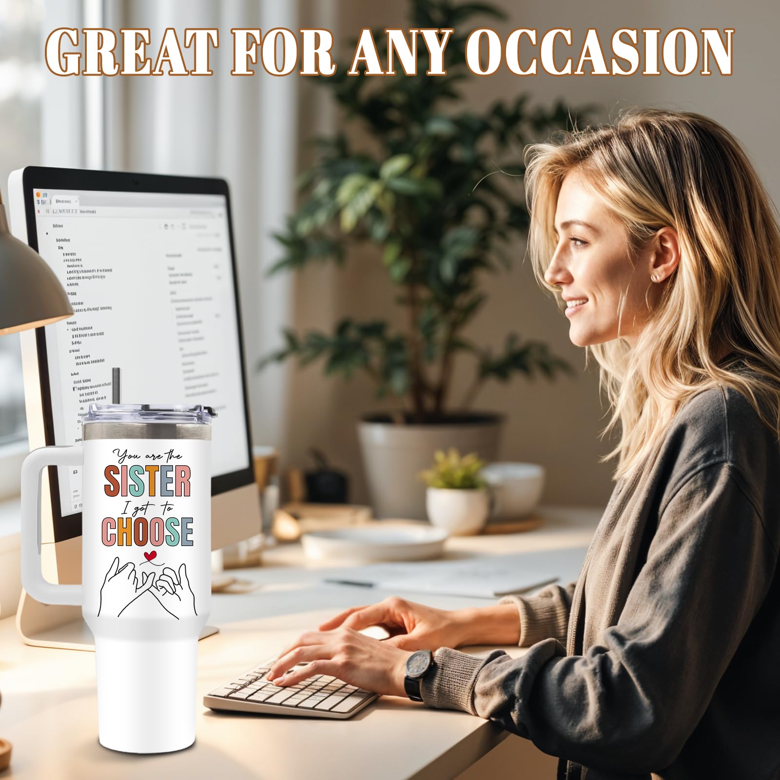 DUUV tumbler 40oz regalo de amistad entre hermanas para cualquier ocasion.
