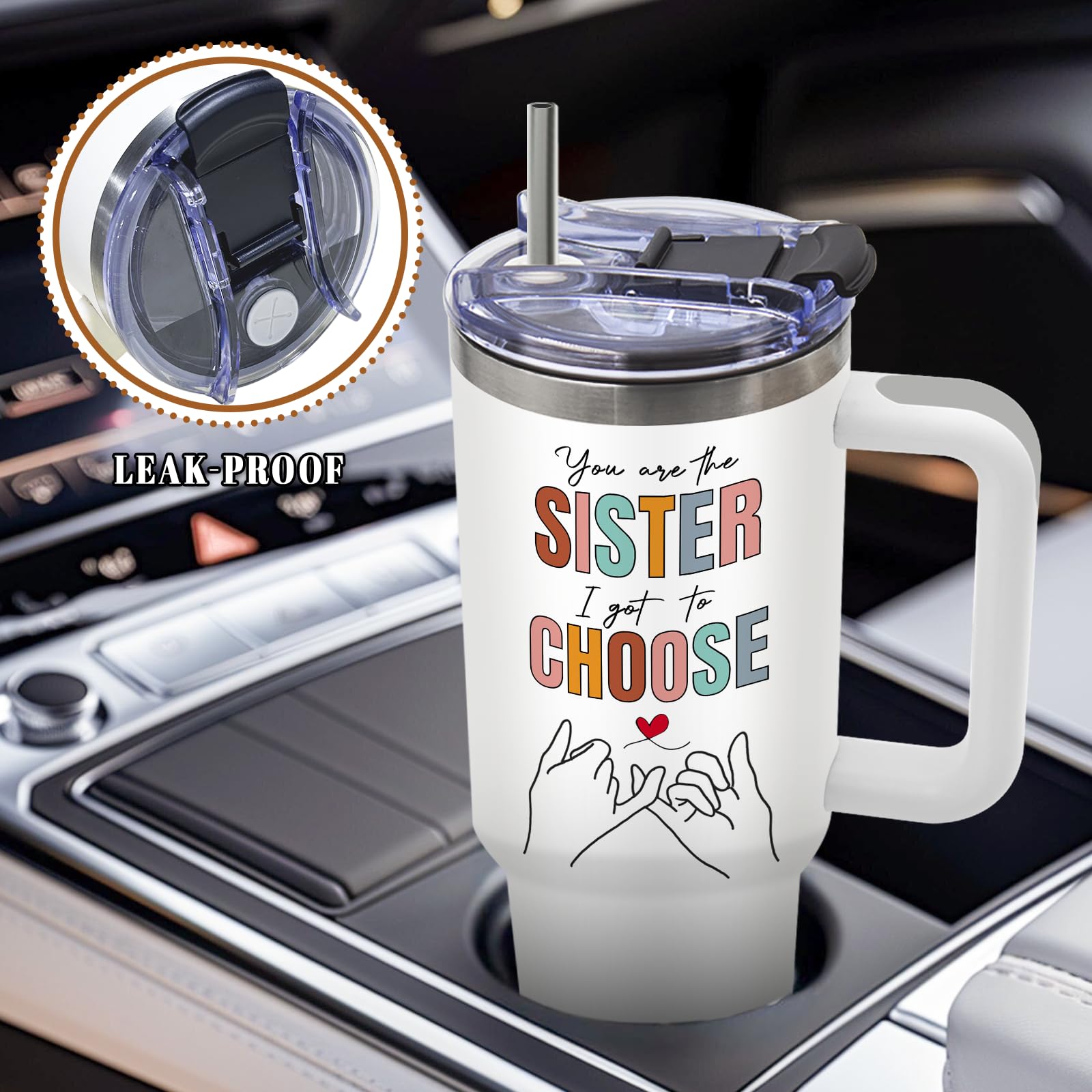 DUUV tumbler 40oz tamaño comodo para coche y bolso.