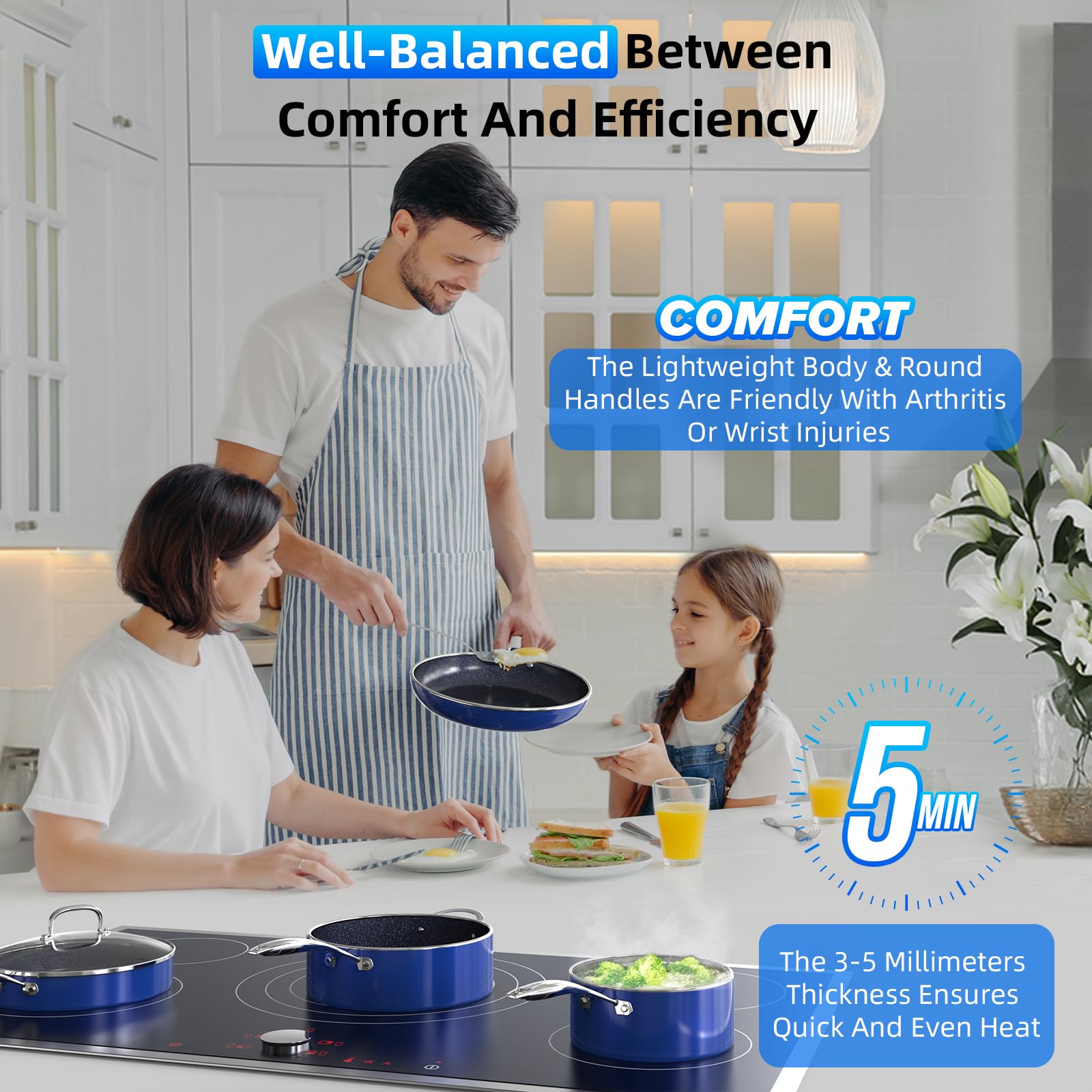 Sartén DUXANO Deluxe 8 pulgadas, ideal para saltear porciones pequeñas.
