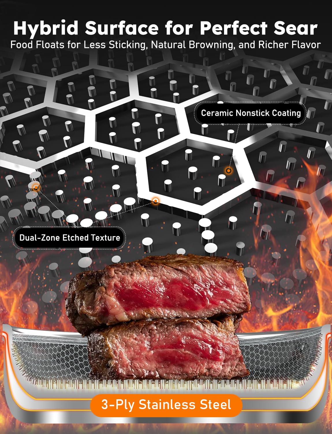 DUXANO Pro revestimiento cerámico diamante: resistencia a rayaduras y liberación suave de alimentos
