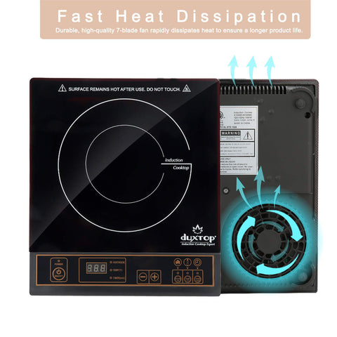 Duxtop 1800W: temporizador digital para cronometrar cada paso.