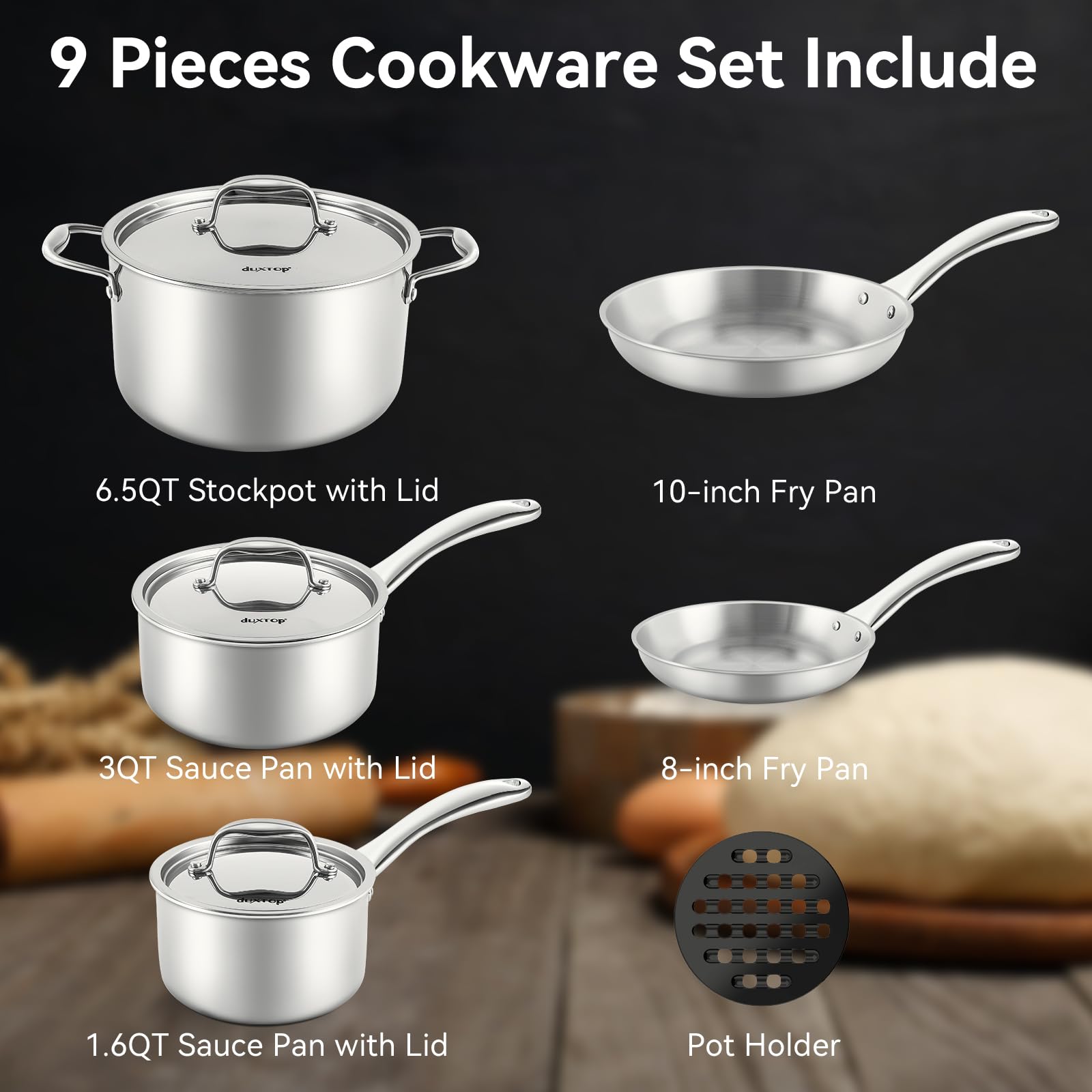 Duxtop guante de cocina de 6.6 pulgadas para manejo seguro