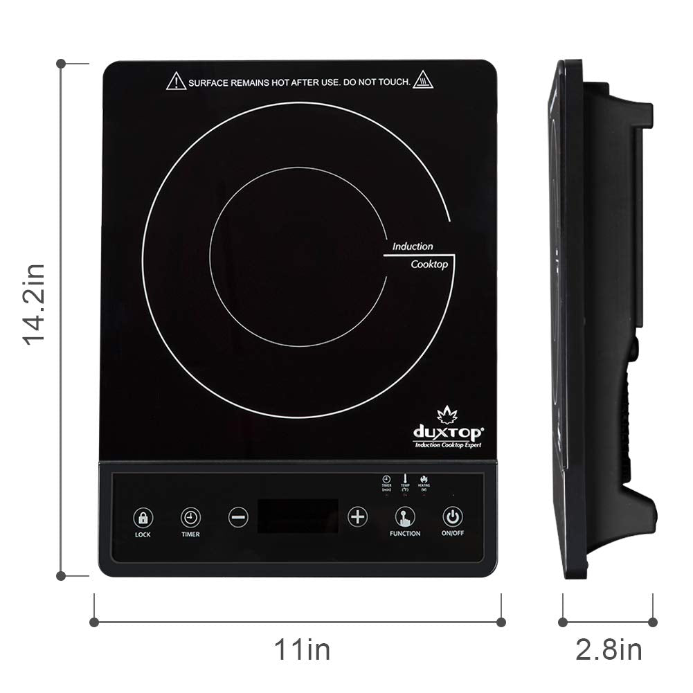Duxtop compatible con ollas magnéticas para calentamiento eficiente.