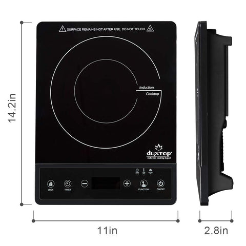 Duxtop compatible con ollas magnéticas para calentamiento eficiente.