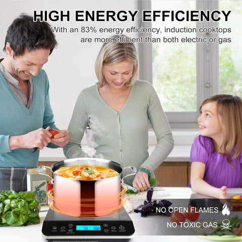 Duxtop placa-induccion-compacta diseño ligero ideal para cocinas pequeñas.