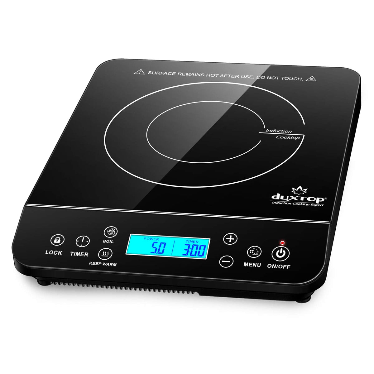 La Duxtop placa de inducción compacta con panel táctil LCD para control fácil