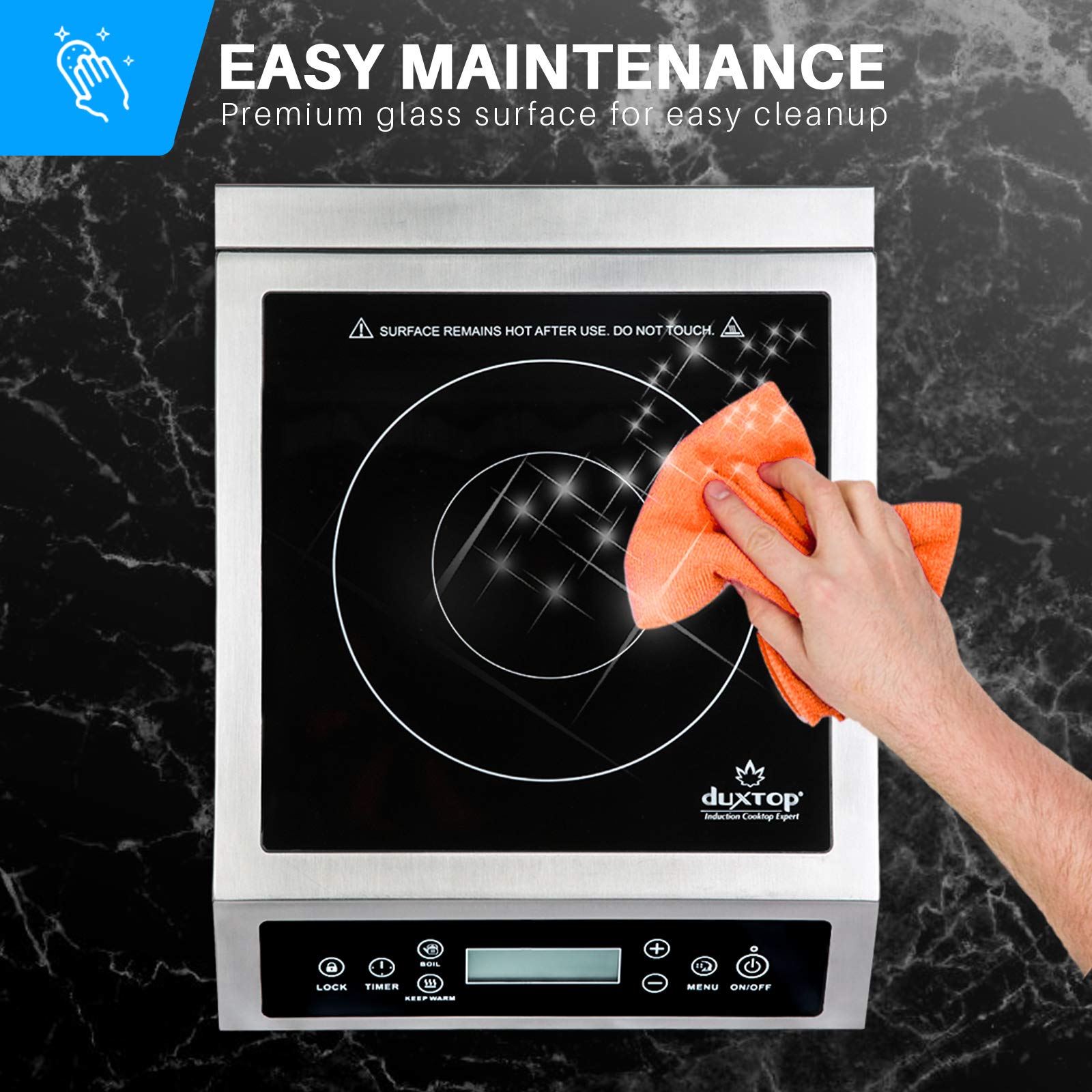 Duxtop ideal para cocinar en encimita o en mesa de apoyo.