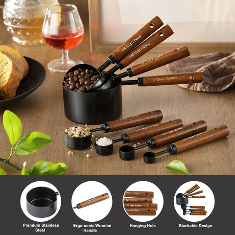 DV KNIFE: mango de madera ergonómico para un agarre cómodo al medir.