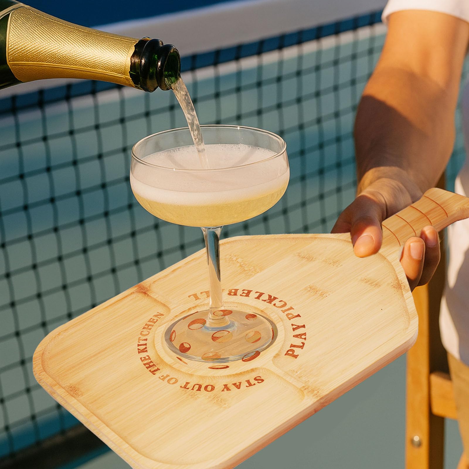 DWATAN tabla charcutería pickleball diseño decorativo para cocina y mesa.