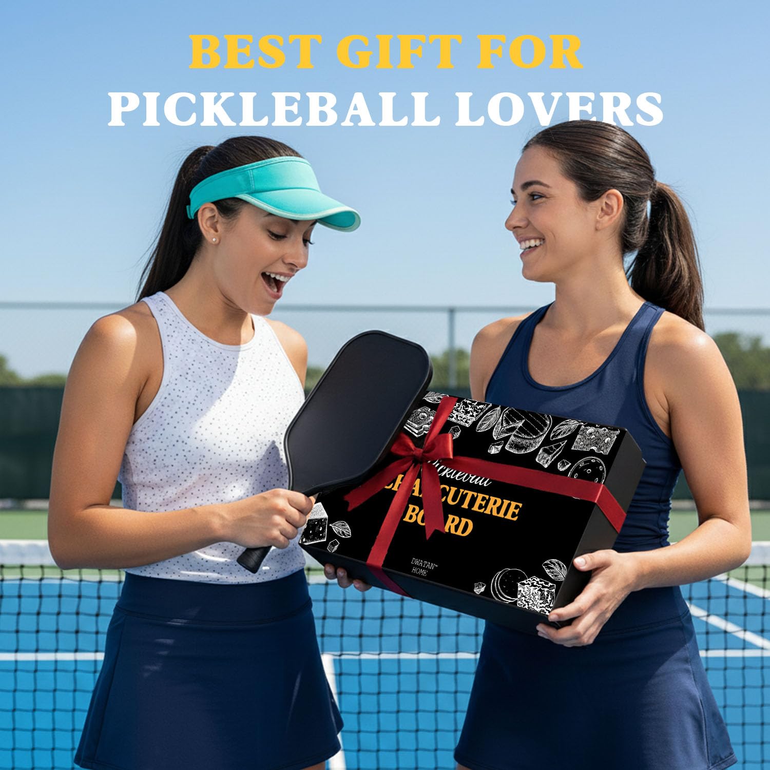 DWATAN tabla charcutería pickleball regalo perfecto para eventos y fiestas.