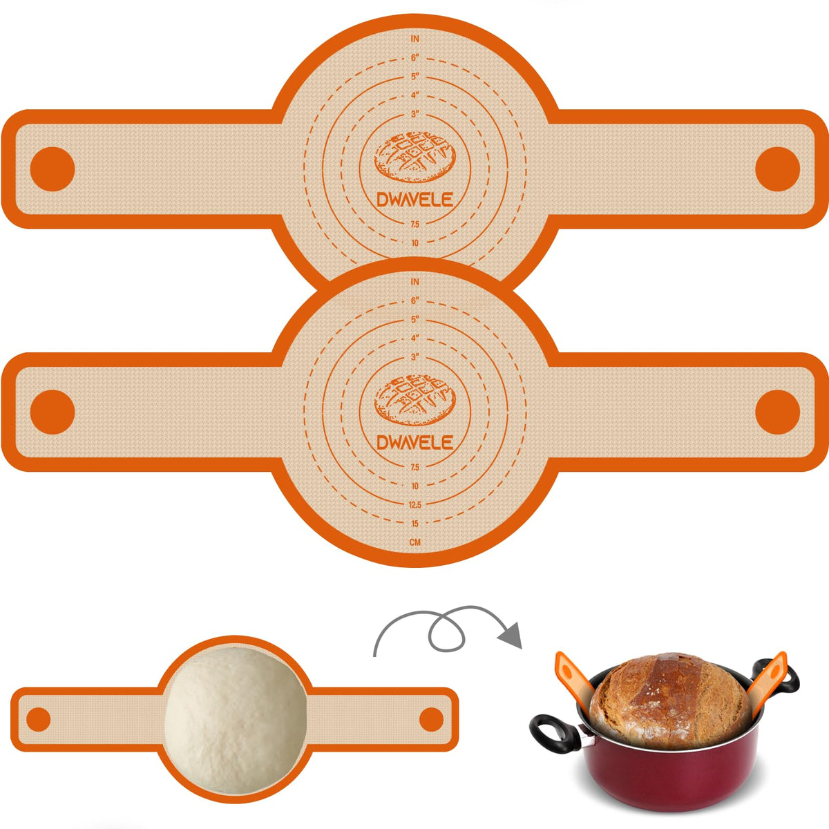 Dwavele portapan de silicona antiadherente para pan, desmolde sin esfuerzo.