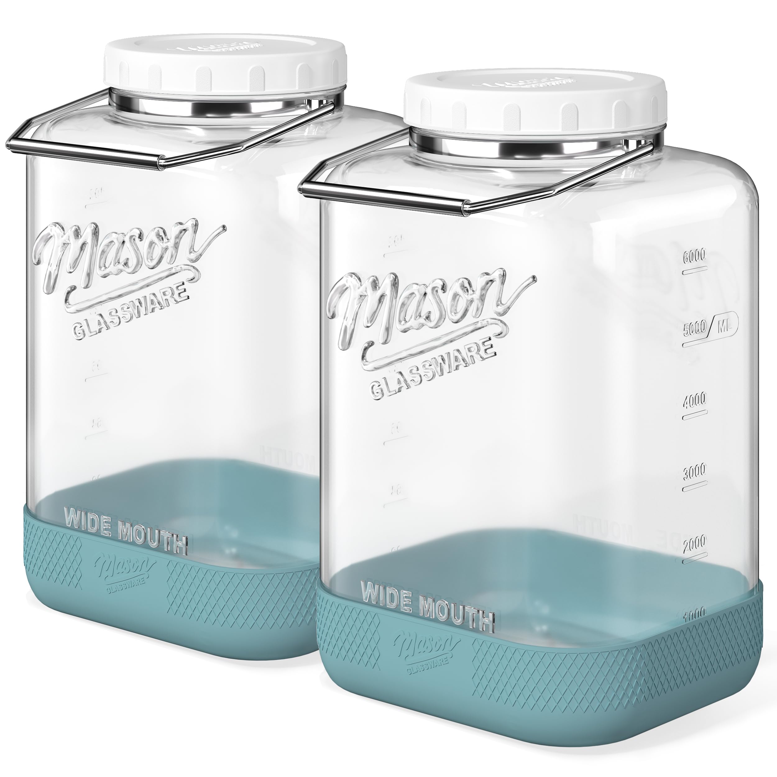 Dwbligt jarro de vidrio 2 galones con tapa hermética para almacenamiento sellado.