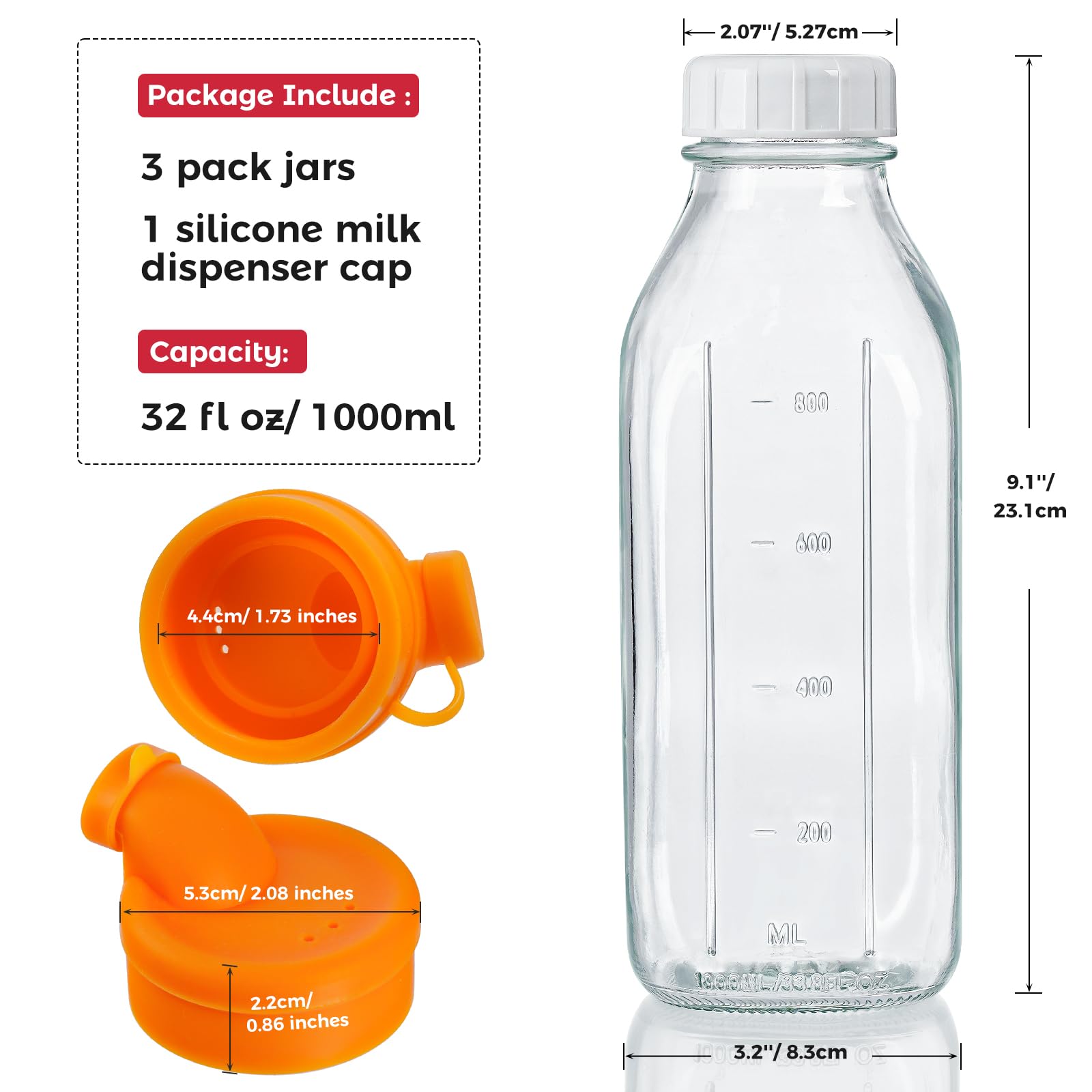 Dwbligt botella de vidrio para jugos leche o té helado