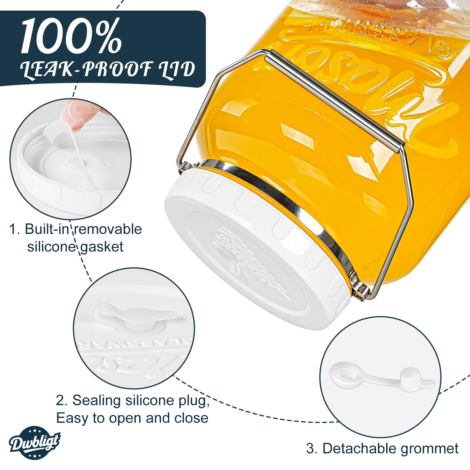 Dwbligt gomas de silicona, sello duradero para fermentación